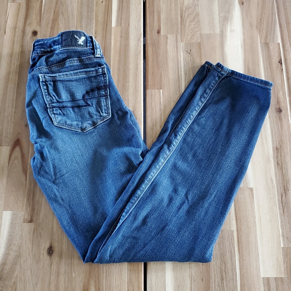Skinny Super Stretch Jeans-American Eagle - Size 0 - Picture 1 of 4